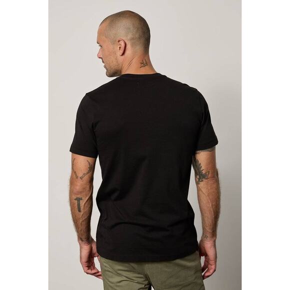 Velvet by Graham & Spencer Mens Marshall V Neck Tee Shirt in Black XXL - Picture 5 of 5